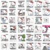 60 hojas/set pegatinas de gatitos no repetitivas diy cuaderno cuenta de mano pegatinas de material autoadhesivo