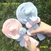 Nuevo Ventilador de Mano de Manivela para Niños Dibujos Animados Personalizable Ventilador Pequeño Colores Mixtos Presión Añadida Regalo Publicitario Pequeño Infantil