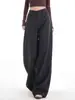 Elegantes pantalones de traje grises acampanados para mujer, nuevo estilo coreano otoño 2026, de tiro bajo, adelgazantes, de pierna ancha, tipo campana.