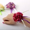 Suprimentos para Casamento Presentes Flor de Pulso para Noiva Flor de Pulso para Madrinhas Irmãs Flor Artificial Fita