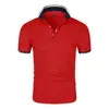 Nueva camisa POLO de verano transfronteriza para hombre 2022, de manga corta, color liso, versátil, elegante, informal y versátil