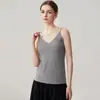 Women's Flat Close-fitting V-neck Cashmere Knit Thin Spaghetti Strap Vest Slim-fit Base Layer Autumn Winter Inner Wear Top Bolero
