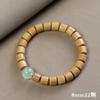 Cuentas de Buda de Sándalo Cuerda de Mano Círculo Único Cuentas Cubo Rosario Cuentas de Madera Pulsera de Juego Cultural para Hombre y Mujer Accesorios Garra de Gato Quemador de Carbón Creativo