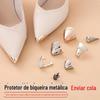 Ponta de Sapato Metal Protetor de Bico Manutenção Anti-Chute Escondedor Decoração Salto Alto Proteção de Cabeça Bico Fino Couro Feminino Bico Desgaste Reparo