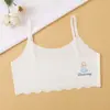 Roupa íntima feminina sem costura para meninas de 10 a 14 anos, Sutiã de camada única para crianças na primeira fase de desenvolvimento, Camiseta pequena para estudantes do ensino fundamental