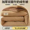 Colcha de terciopelo de leche de invierno, colcha para primavera y otoño, colcha de invierno engrosada con forro polar añadido para mayor calidez, adecuada para dormitorios de estudiantes, núcleo de colcha de algodón, disponible para envío directo