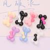 Lindo Moño Hueso de Perro DIY Pegamento Crema Funda para Teléfono Móvil Accesorios para el Cabello Pegatinas para Vaso de Agua Accesorios de Joyería de Resina al Mayoreo