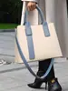 Bolso de mano para mujer transfronterizo, bolso tote de color block de moda europea y americana, bolso de alta gama de gran capacidad para el día a día, se puede llevar como bolso cruzado