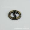 Letrero metálico personalizado con pin, pintura galvanizada con costura perforada, logotipo de aleación de zinc fundido a presión, etiqueta para equipaje y ropa