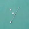 Corrente de Cauda de Amor Fivela de Extensão Deslizante Acessórios para Pulseira Colar de Pérolas Prata Esterlina S925 Acessórios de Corrente de Extensão DIY
