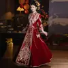 Vestido Xiuhe 2026 Novo Modelo, Vestido de Noiva Estilo Chinês de Veludo Resistente, Vestido de Casamento Luxuoso Slim-Fit, Vestido para Brinde de Outono e Inverno