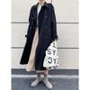 Gabardina de Estilo Británico Holgada de Doble Botón de Longitud Media por Encima de la Rodilla con Caída, Nuevo Estilo de Primavera y Otoño Luxi para Mujer 9968