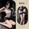 Conjunto de Lencería Erótica Connie para Juego de Rol y Seducción para Mujeres Estilo Puro Deseo Pequeña Secretaria Body Ajustado con Escote en la Espalda Sin Eliminación