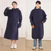 Impermeable Cortavientos de una Pieza Largo para Exteriores Senderismo Impermeable a Prueba de Lluvia Engrosado y Largo Cortavientos Poncho Chaqueta para Hombres y Mujeres