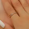 Temu Suministro Transfronterizo Europeo y Americano Venta Caliente Oro y Plata Material Ecológico Anillo para Mujer Anillo Cruzado Joyería al por Mayor