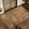 Alfombrilla de baño tejida estilo retro de tierra de diatomeas, absorbente, antideslizante, de secado rápido, adecuada para el baño, la entrada, y fácil de limpiar y mantener