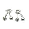 Pendientes Croissant Irregulares con Sentido del Diseño Nudo de Amor Cereza Aguja de Plata 925 Personalidad Interesante Pendientes Versátiles