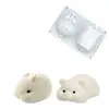 6 incluso pequeño conejo 3D pequeño conejo blanco silicona molde para mousse caricatura molde para gelatina molde para pastel de limosna molde de yeso