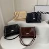Bolso de Cadena Estilo Moda Hong Kong 2024 Nuevo Simple Casual Color Sólido Tote de Axila Bolso Grande Bolso de Mano para Mujer