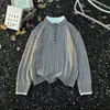 Nuevo Suéter Cardigan para Hombre Otoño/Invierno 2026, Estilo Casual Perezoso Retro Americano, Suéter de Punto Trenzado, Prenda Superior para Pareja, Moderno