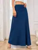Estación independiente transfronteriza ins 2024 Verano nuevo estilo europeo y americano ropa de mujer nueva moda falda de punto de color sólido para mujer
