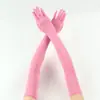 Luvas de Malha Elástica Estendidas Finas de 55cm para Mulheres, Proteção Solar, Combinando com Vestidos da Moda, Acessórios de Traje Sexy para o Verão