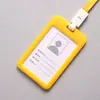 Porta-Cartão de Ônibus Transparente Colorido para Estudantes Idosos, Cordão de Pescoço para Funcionários Crachá de Trabalho, Capa Protetora para Cartão de Refeição, Porta-Crachá à Prova d'Água