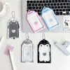 Porta-Cartão Animal Borrado Original 3 polegadas Porta-Cartão de PVC Porta-Cartão Caça às Estrelas Cartão Pequeno Armazenamento Aleatório de Cartões Bolsa para Cartões Capa Protetora para Porta-Cartões