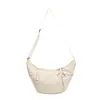2026 Moda Nuevo Casual Bolso Croissant de Gran Capacidad Ligero Simple Tela Lavable Versátil para Viajes Diarios Bolso de Hombro Cruzado