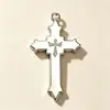 Colar Cruz Casal Ins Design de Nicho Joias Masculina e Feminina Pingente Punk Retro Personalidade Chaveiro Simples
