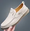 Zapatos de cuero para hombre de talla grande 38-48 para el uso diario, cuero suave, suela blanda, zapatos casuales de cuero para hombre, mocasines, zapatos para conducir
