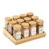 Venta al por Mayor Transfronteriza Botella de Control de Sal de 4oz Amazon con Agujeros, Botella de Condimento para Barbacoa Doméstica de Madera de Bambú, Salero Botella de Condimento