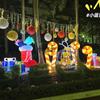 Padrão de caminhada de Natal Calçada de rua Calçada Shopping Corredor Engenharia Iluminação LED Moinho de vento Luz de estilo