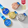 Medallas de Metal y Cristal Personalizadas para Estudiantes, Escuelas, Competiciones de Maratón, Grabado de Medallas de Oro, Fabricación de Premios, Producción de Regalos Empresariales