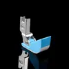 Calcador K Marca T35 em Forma de Barco para Máquina de Costura Reta, Calcador de Algodão Plástico em Forma de Barco, Calcador T35 Teflon Azul para Máquina de Costura de Algodão