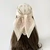 Suministro de comercio exterior transfronterizo bufanda cuadrada china de 68 cm, bufanda de seda estampada imitación algodón y lino, bufanda versátil de moda para mujer y calentador de cuello