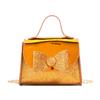 Bolsos para Niñas, Bolsos Cruzados de Moda y Versátiles para Niñas, Bolsos Cuadrados Pequeños con Lentejuelas de Lazo, Bolsos Portátiles de Moda para Lápiz Labial