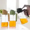 Pulverizador e despejador de dupla função, frasco pulverizador para tanque de óleo, tanque de óleo integrado, frasco para temperos domésticos de cozinha, vidro, abertura e fechamento automático, garrafa de óleo