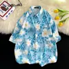 Ilha de Hainan Camisa Floral de Manga Curta Roupa de Praia Sanya Havaí Tailândia Viagem Masculina Casal Casual Solta