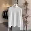 Camiseta Básica Versátil Casual Cómoda con Forro de Borrego Dongdaemun Corea del Sur 2025 Otoño e Invierno Cuello Alto Manga Larga