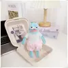 Colgantes de peces geniales, peces flácidos, peces que yacen planos de los residentes de Fondo de Bikini, accesorios para llaveros, overoles, Año Nuevo