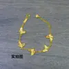 Mismo Estilo que el de la Tienda Dorada, el Deslumbrante Pulsera de Mariposa Láser para Mujer, Color Duradero, Simple, Moderna, Lujo Ligero, Elegante Pulsera al por Mayor