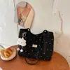 Bolsa de Tela Ligera para Mujer, Bolso Cruzado de Hombro Casual de Verano, Estilo Coreano Estilo Perezoso Versátil para Viajar Bolso Tote