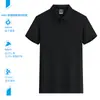 Camiseta de Algodón de Manga Corta con Cuello Camisero Comercio Exterior Transfronterizo Camisa Polo Blanca Media Cremallera Camisa Polo para Hombre Ropa de Trabajo Personalizada