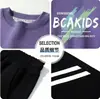 Conjunto de Dos Piezas de Sudadera Estilo Primavera y Otoño para Niños 2026 Niños y Niñas Sudadera con Estampado de Letras y Pantalones Jogger Conjunto de Dos Piezas Moderno