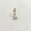 Alta retención de color diy accesorios de cristal colgante de copo de nieve cadena pulsera deslizante de terraplén de mariposa collar accesorios de cuerda hechos a mano