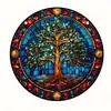 Plato colgante bohemio pintado de gran venta transfronteriza, decoración artística redonda para ventanas del hogar, adorno colgante de acrílico, personalizable
