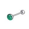 Joyería para Perforación Corporal de Acero Inoxidable Transfronteriza Redonda con Goteo de Aceite, Lentejuelas con Brillo, Uña para Lengua, Anillo para Lengua, Color Mixto, Venta al por Mayor