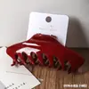 Grampo de Cabelo Cartão de Sentido Avançado Elegante Ankra Vermelho Rosto Brilhante Presilha de Agarre Grampo de Cabelo Grande Material PC Cabeça de Trás Clip de Tubarão