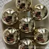 30mm Dourado Prateado Galvanizado UV Cor Conservante Furo Reto Contas Acrílicas DIY Acessórios para Joias Artesanais Fabricante Atacado
